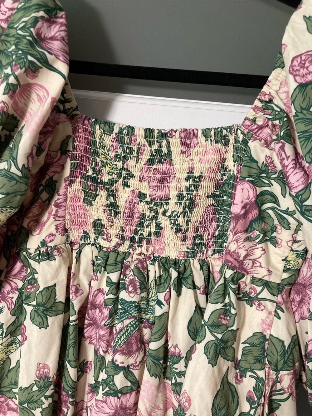 Abercrombie & Fitch Emerson mini dress puff sleeves in purple floral print - S - Picture 8 of 15